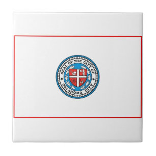 Azulejo De Cerâmica Bandeira de Oklahoma City (Oklahoma)