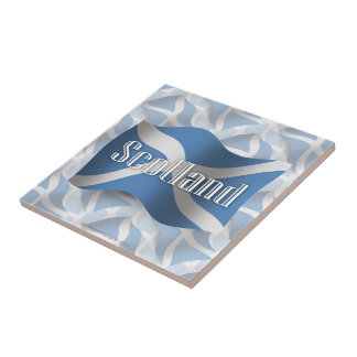 Azulejo De Cerâmica Bandeira de ondulação de Scotland