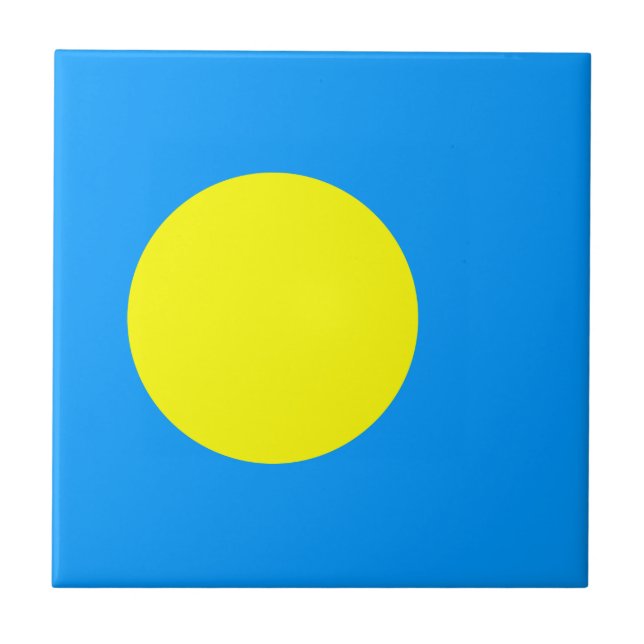 Azulejo De Cerâmica Bandeira de Palau (Frente)