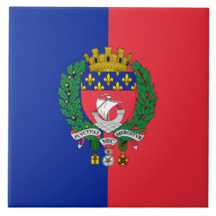 Azulejo De Cerâmica Bandeira de Paris (França)