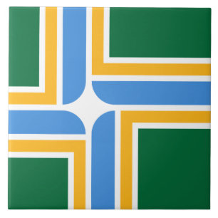Azulejo De Cerâmica Bandeira de Portland (Oregon)
