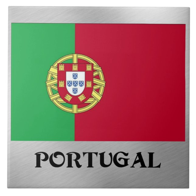 Azulejo De Cerâmica Bandeira de Portugal (Frente)