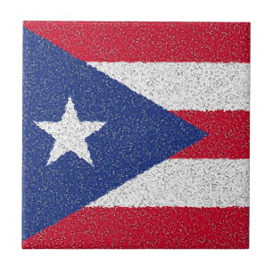 AZULEJO DE CERÂMICA BANDEIRA DE PUERTO RICO
