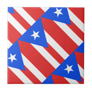 Azulejo De Cerâmica Bandeira de Puerto Rico
