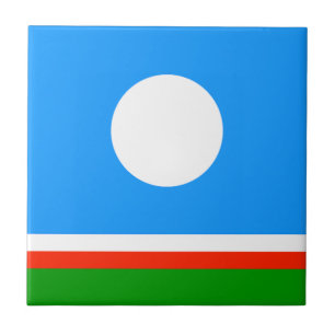 Azulejo De Cerâmica Bandeira de Sakha