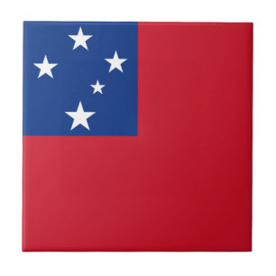 Azulejo De Cerâmica Bandeira de Samoa