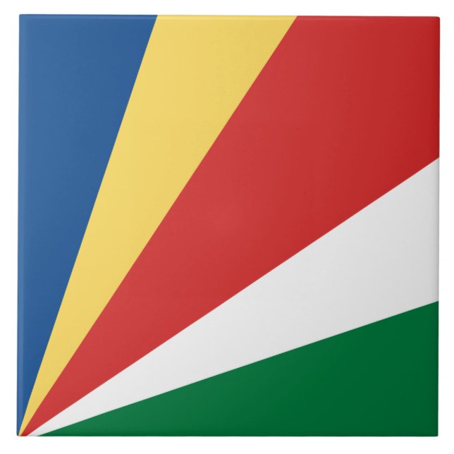 Azulejo De Cerâmica Bandeira de Seychelles (Frente)