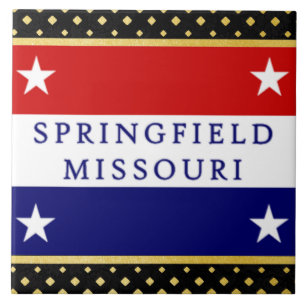Azulejo De Cerâmica Bandeira de Springfield (Missouri)
