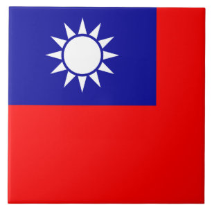Azulejo De Cerâmica Bandeira de Taiwan: República da China, Taipé Chin