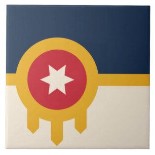 Azulejo De Cerâmica Bandeira de Tulsa (Oklahoma)