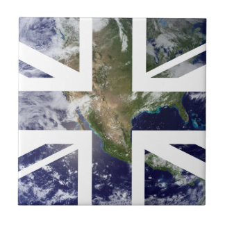 Azulejo De Cerâmica Bandeira de Union Jack Ingleses da terra (Reino