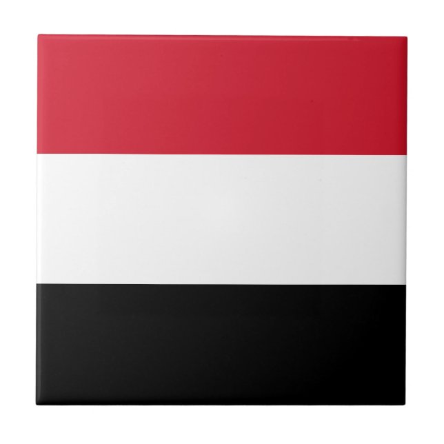 Azulejo De Cerâmica Bandeira de Yemen (Frente)