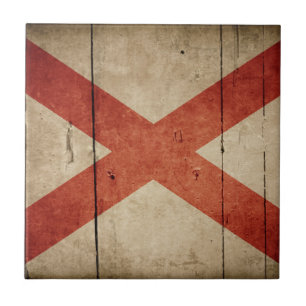 Azulejo De Cerâmica Bandeira do Alabama assaltada