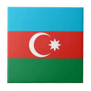 Azulejo De Cerâmica Bandeira do Azerbaijão