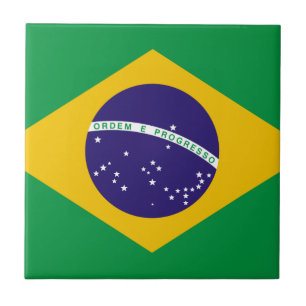 Azulejo De Cerâmica Bandeira do Brasil