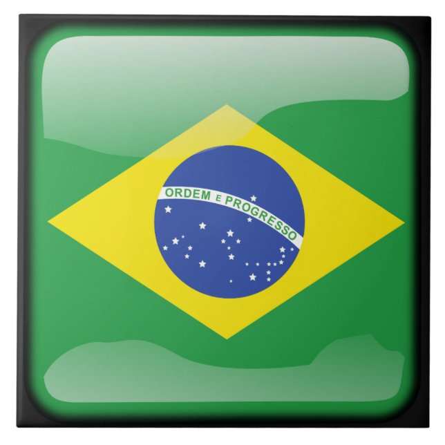 Azulejo De Cerâmica Bandeira do Brasil (Frente)