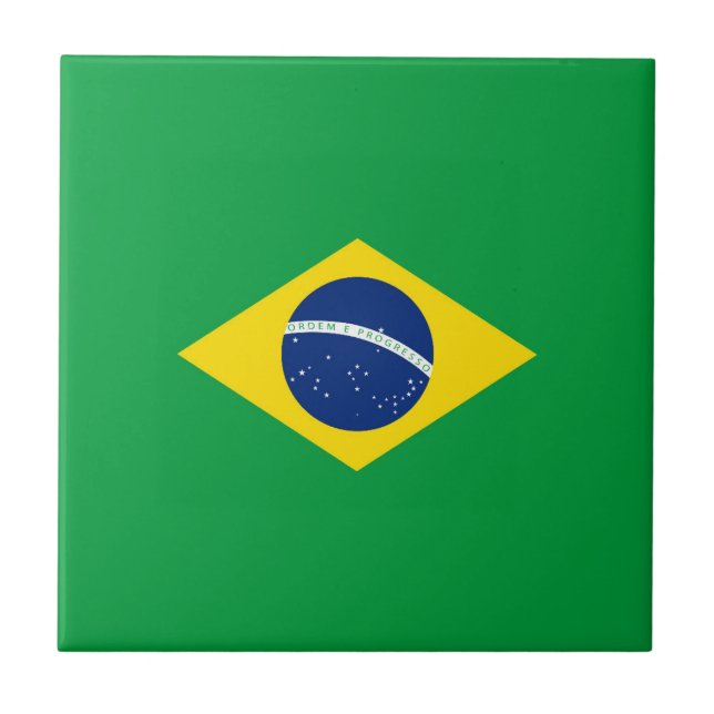 Azulejo De Cerâmica Bandeira do Brasil (Frente)