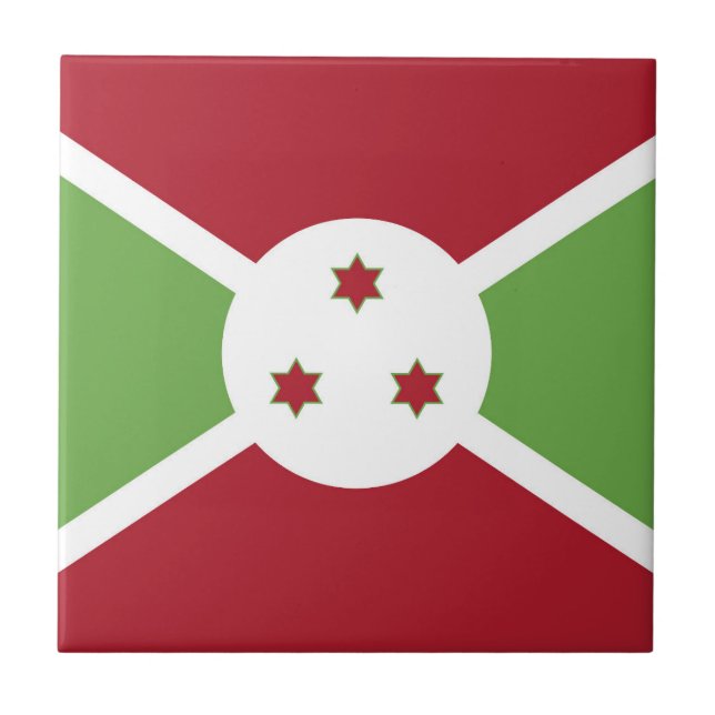 Azulejo De Cerâmica Bandeira do Burundi (Frente)