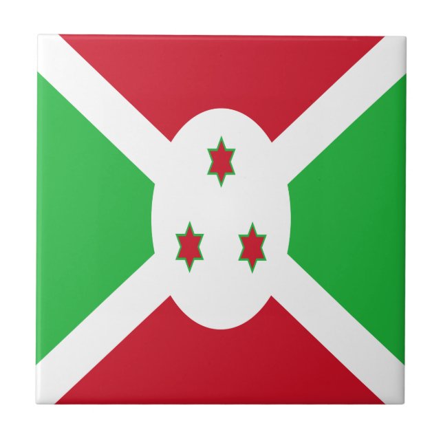 Azulejo De Cerâmica Bandeira do Burundi Patriótico (Frente)
