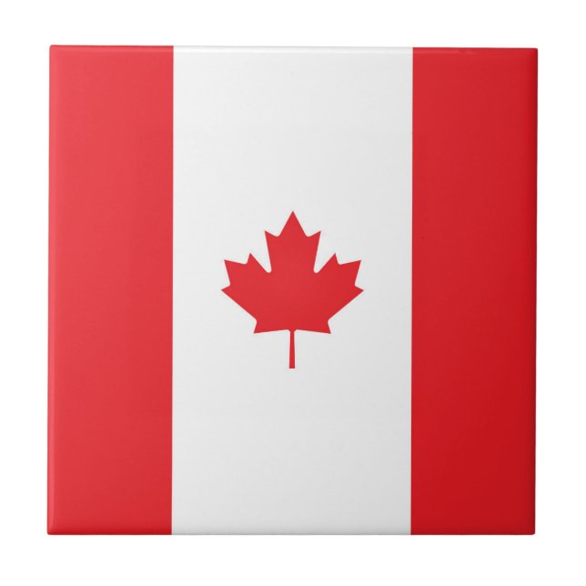 Azulejo De Cerâmica Bandeira do Canadá (Frente)