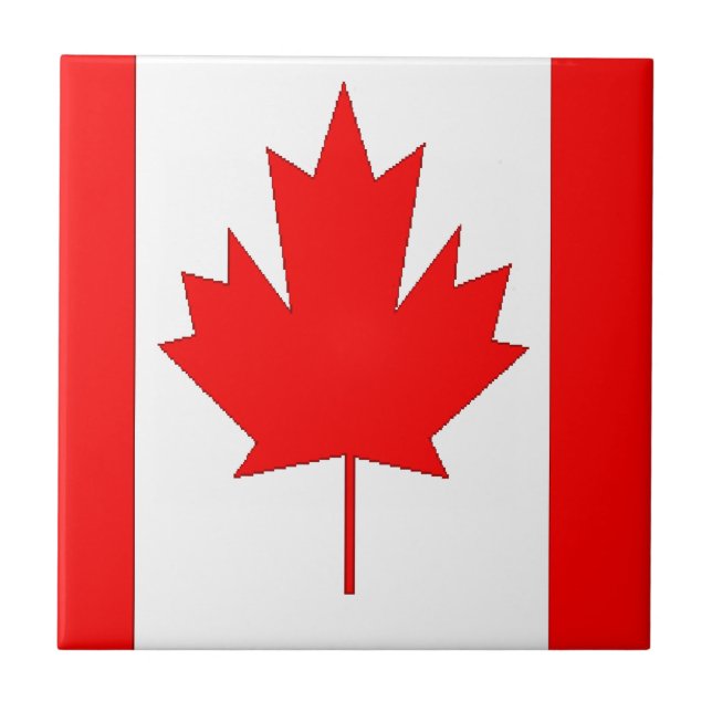 Azulejo De Cerâmica Bandeira do Canadá (Frente)
