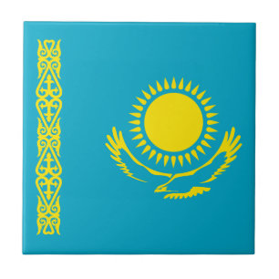 Azulejo De Cerâmica Bandeira do Cazaquistão