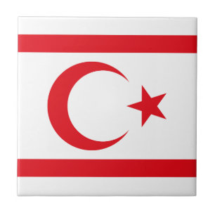 Azulejo De Cerâmica Bandeira do Chipre do Norte