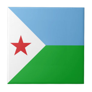 Azulejo De Cerâmica Bandeira do Djibuti