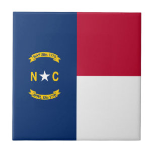 Azulejo De Cerâmica Bandeira do Estado da Carolina do Norte