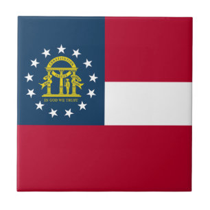Azulejo De Cerâmica Bandeira do Estado da Geórgia