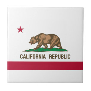 Azulejo De Cerâmica Bandeira do Estado da República da Califórnia