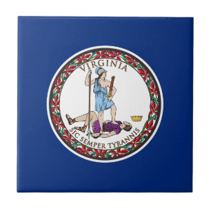 Azulejo De Cerâmica Bandeira do estado da Virgínia