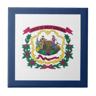 Azulejo De Cerâmica Bandeira do Estado da Virgínia Ocidental