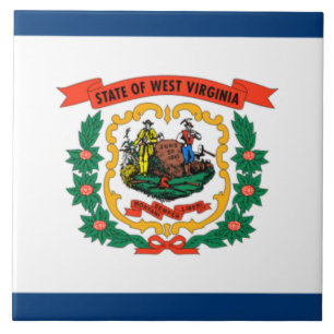 Azulejo De Cerâmica Bandeira do Estado da Virgínia Ocidental
