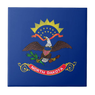 Azulejo De Cerâmica Bandeira do Estado de Dakota do Norte