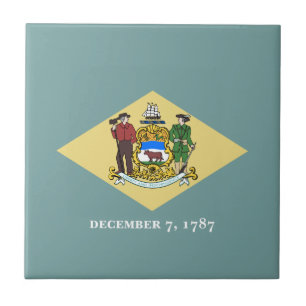 Azulejo De Cerâmica Bandeira do Estado de Delaware
