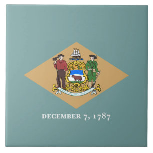 Azulejo De Cerâmica Bandeira do Estado de Delaware (DE, EUA)