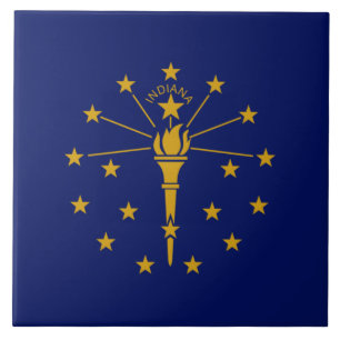 Azulejo De Cerâmica Bandeira do Estado de Indiana