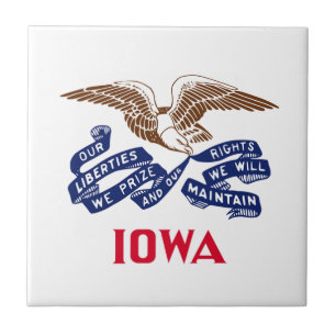 Azulejo De Cerâmica Bandeira do Estado de Iowa