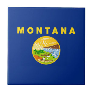 Azulejo De Cerâmica Bandeira do Estado de Montana
