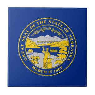Azulejo De Cerâmica Bandeira do Estado de Nebraska