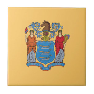 Azulejo De Cerâmica Bandeira do Estado de Nova Jersey