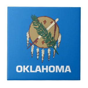 Azulejo De Cerâmica Bandeira do estado de Oklahoma