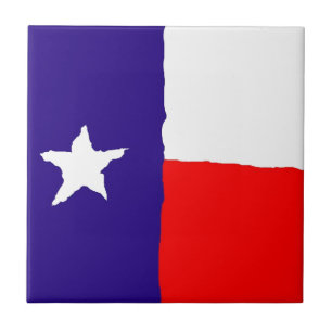 Azulejo De Cerâmica Bandeira do estado de Texas do pop art