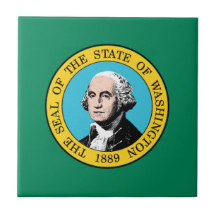 Azulejo De Cerâmica Bandeira do Estado de Washington