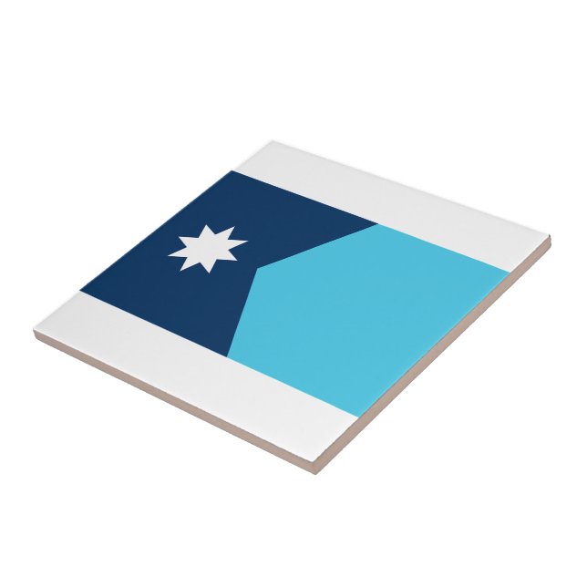 Azulejo De Cerâmica Bandeira do Estado do Minnesota (Lateral)