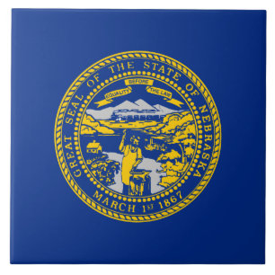 Azulejo De Cerâmica Bandeira do Estado do Nebraska