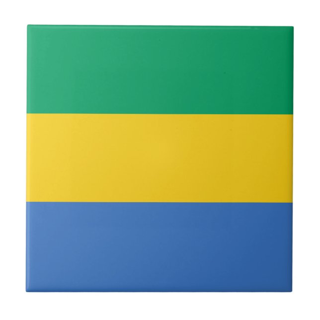 Azulejo De Cerâmica Bandeira do Gabão (Frente)