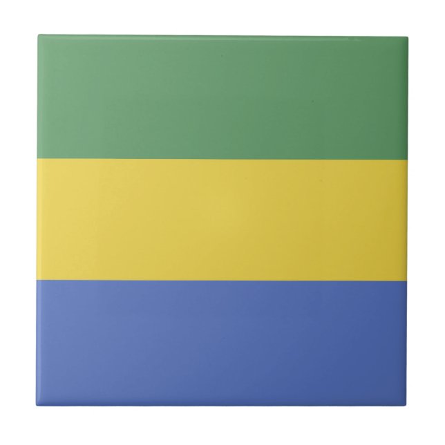 Azulejo De Cerâmica Bandeira do Gabão (Frente)
