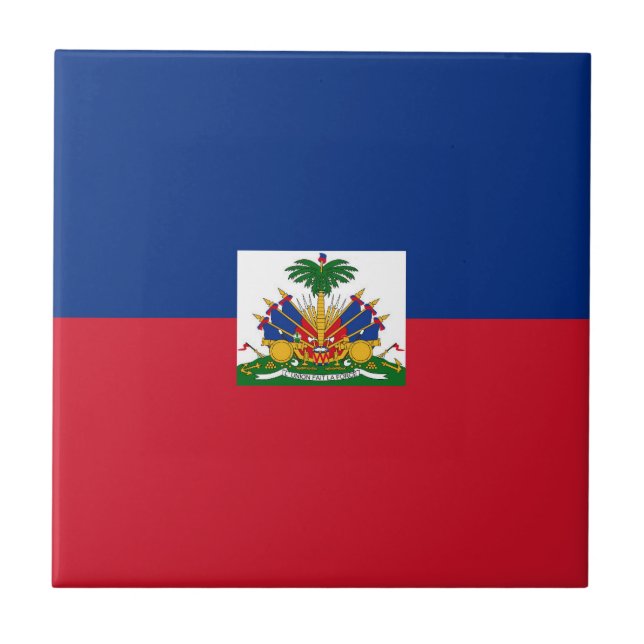 Azulejo De Cerâmica Bandeira do Haiti (Frente)